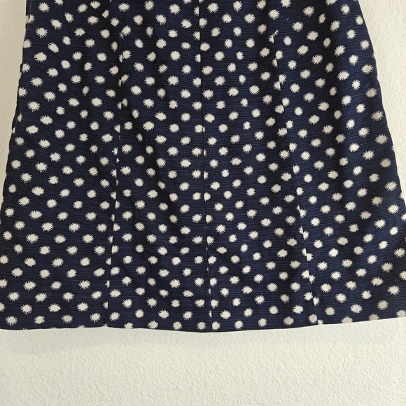 Boden A-Line Skirt Starburst Star Print Navy Blue/White Front Box Pleat Size 6R - Picture 10 of 14
